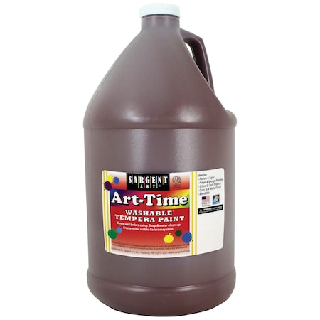 SARGENT ART Art-Time® Washable Tempera Paint, Gallon, Brown 17-3688